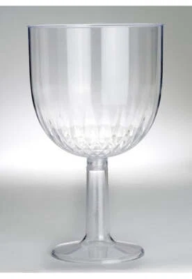 Bigiemme Coppa Acqua Plastica Trasparente Gambo Lungo 16x27 cm - Immagine 1 di 2