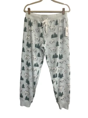 NWT PJ Salvage Small Blue Polar Bear Trees Pajama Lounge Pants SOFT #PQCC/53 - Image 1 of 4