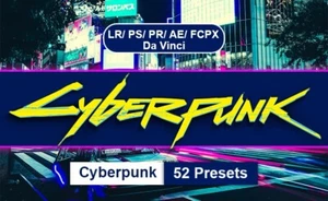 Cyberpunk 52 Presets for adobe Lightroom Photoshop, LR,PS,AE,FCPX - Picture 1 of 5