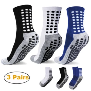 3Pair Anti Slip Non Skid Slipper Hospital Socks with grips for Adults Men Women - Picture 1 of 41