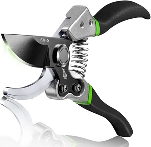8.5" Professional Bypass Pruning Shears - Heavy Duty Hand Held Garden Scissors - Picture 1 of 12