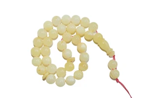 Islamic 33 Prayer Beads 21.3gr 10mm Genuine Baltic Amber Tasbih Misbaha New N4 - Picture 1 of 7