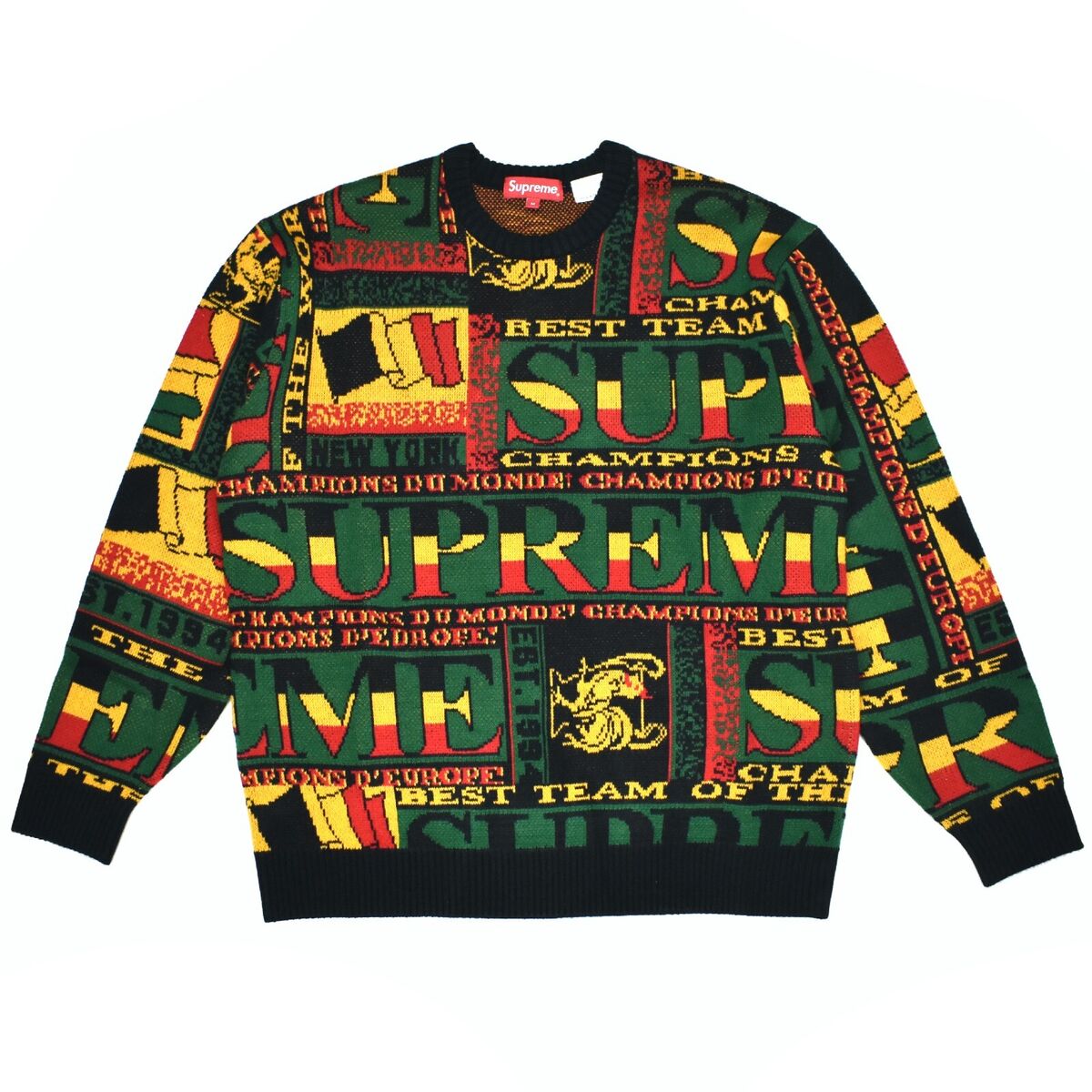 Supreme big letters sweater multicolor significado new arrivals Supreme big letters sweater multicolor significado new arrivals