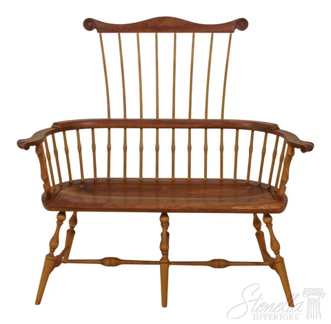 L58250EC: STEPHAN ADAMS Windsor Style Cherry Settee Cover