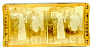 Stereoview StereoScope 'B' Series "Bliss Disturbed" Parents Interrupt Lovers - Picture 1 of 2