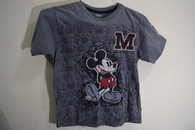 Camiseta Disney YOUTH M 8 Mickey Mouse Logo Cosido Gris Foto 1 de 4