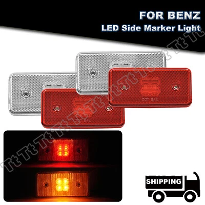 Front + Rear LED Side Marker Lights For 2002-14 Mercedes-Benz W463 G500 G550 G63 - Image 1 of 4