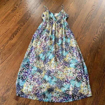 Maxi Vestido Babydoll Para Mujer Talla XL Colorido Floral Transparente Forrado Gasa Usado en Excelente Condición Foto 1 de 4