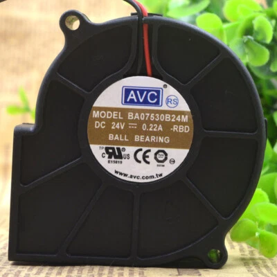 AVC 7530 7.5CM 24V 0.22A BA07530B24M Centrifugal Turbo Blower Cooling Fan - Image 1 of 4