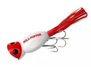 PRADCO ARBOGAST HULA POPPER RED/WHITE 1/2OZ G75001 - Picture 1 of 3