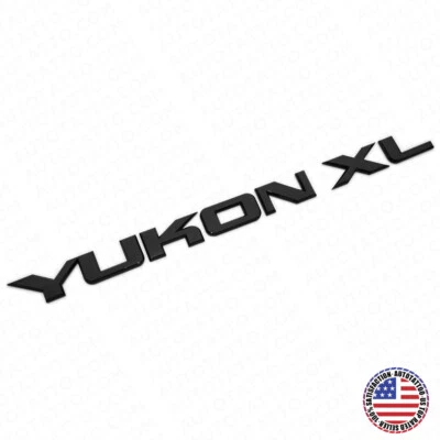 GMC YUKON XL Liftgate / Door Letter Nameplate Emblem SUV HD Badge Gloss Black - Image 1 of 4
