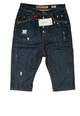 TAKE TWO Up to Up 3/4 Hose Jeans Short Capri Bermuda used look W25 darkblue NEU - Bild 1 von 3