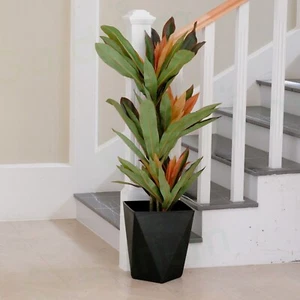 Gardrium 11inch Planter Large Flower Plant Pots Indoor Garden Black 2pcs - Picture 1 of 5