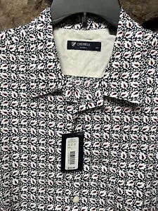 Cremieux Classics Leaf Print Short Sleeve Shirt Mens L 100%Cotton NWT ST5WX375 - Bild 1 von 3