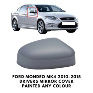 Door Wing Mirror Cover Painted For Ford Mondeo MK4 2010-2015 Drivers Side Right - Picture 1 of 4