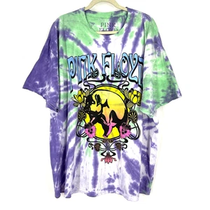 Pink Floyd Tiere Schwein Logo Batik Baumwolle T-Shirt lila blau Größe 1X/2X neu ohne Etikett - Bild 1 von 8