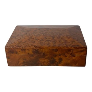 Handgefertigte marokkanische Thuya Holz Wurzel Schmuckschatulle rechteckig 6,5" x 4" - Bild 1 von 4