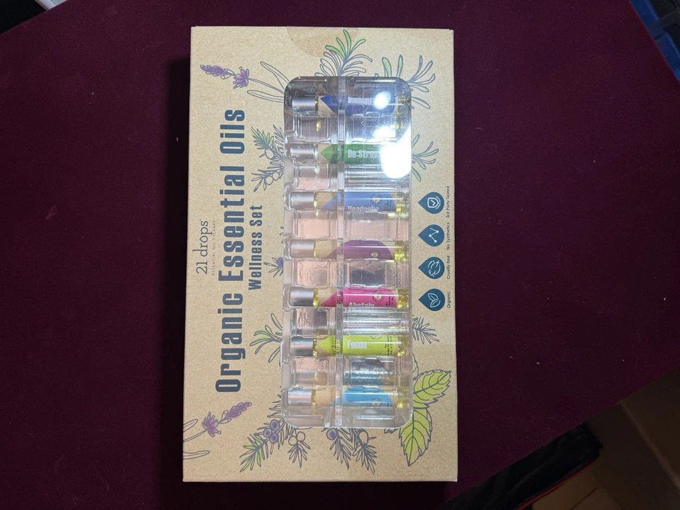 Aceites esenciales orgánicos Wellness Set 21 gotas Foto 1 de 2