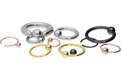PIERCINGLINE Chirurgenstahl Klemmkugelring - Bild 1 von 4
