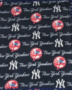 Tela de coser artesanal de lana de los Yankees de Nueva York por yarda NUEVO - Imagen 1 de 1