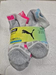 Puma Kinder 10 Paar Low Cut DRYCELL feuchtigkeitsableitende Socken UK 12 - 1,5 / EU 31-34 - Bild 1 von 2