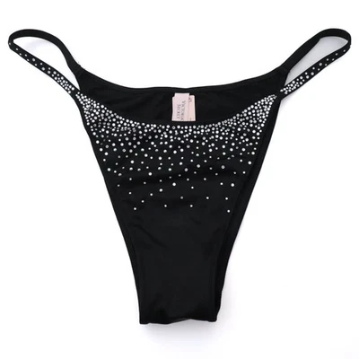 Victoria's Secret VERY SEXY Satin Sparkle Crystal Shine Strappy Brazilian Panty - Image 1 of 4