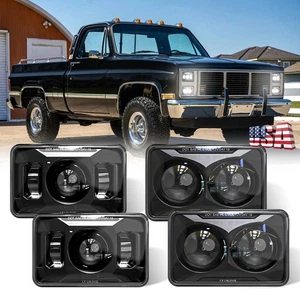 Faros LED HI-LO aptos 1981-1988 para GMC Jimmy Sierra Classic 4x4 4 piezas 130 W 4x6" - Imagen 1 de 12