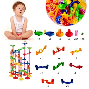 105 pcs Marble Run Race Set Railway Building Blocks Construction Track Toys US - Picture 1 of 7