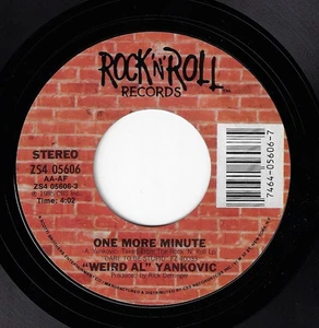 WEIRD AL YANKOVIC - One More Minute / Midnight Star : Novelty Doo Wop 45 !! - Picture 1 of 2