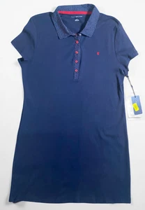 Neu mit Etikett Tommy Hilfiger Kleid Damen dunkelblau Kragen Polo Large " - Bild 1 von 6