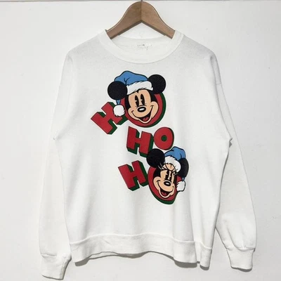 Vintage Mickey & Minnie Ho Ho Ho Christmas 90s Sweatshirt Size S - Image 1 of 4