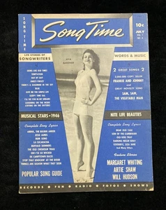 ~Junge AVA GARDNER~ seltene 10 Cent "Song Time" Zeitschrift Juli 1946 komplett - Bild 1 von 6