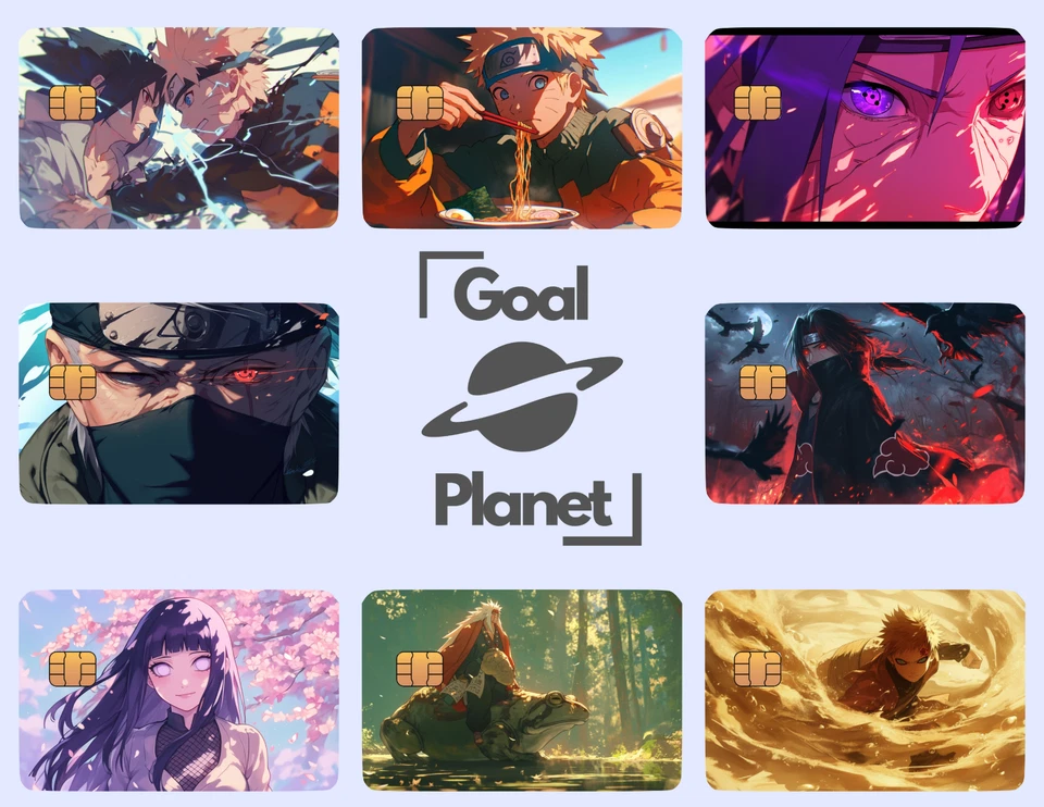 Naruto Themed Credit Card Skins (2 Pack) – Anime-Inspired Debit/Credit - Image 1 of 1
