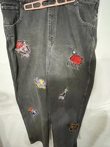 Texas Tuff Brand Baggy Wide Leg Loose Fit Basketball Patches Men’s 48/34 - Picture 1 of 8
