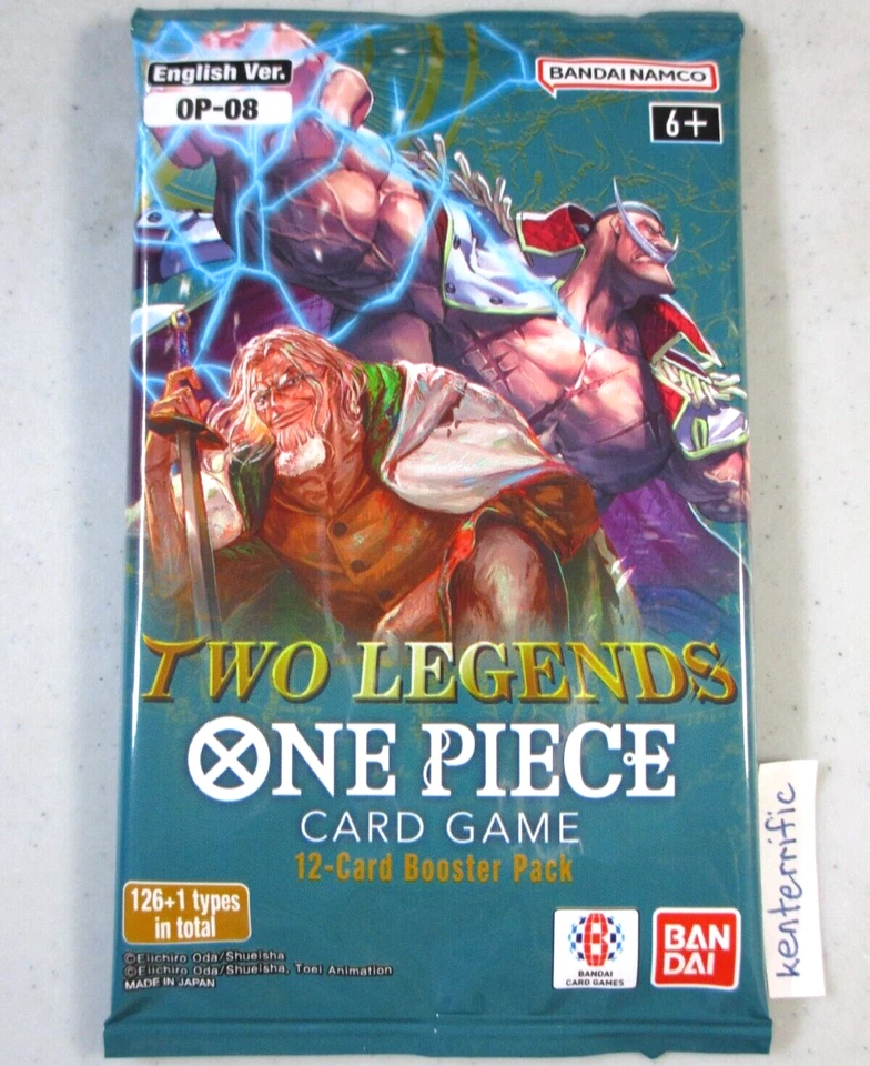 Bandai One Piece Trading Cards - Two Legends OP-08 - BOOSTER PACKS 5 Pack Lot