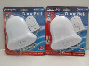 Lot of 2 Wired Door Bell Chime Battery Operated Multiple Melodies 🇺🇸 USA ships - Picture 1 of 5