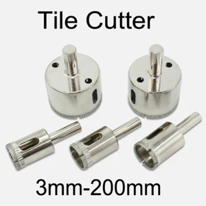 Tile Cutter Diamond Drill Bit 3 to 200mm Hole Saw Ceramic Porcelain Marble Glass - Picture 1 of 6