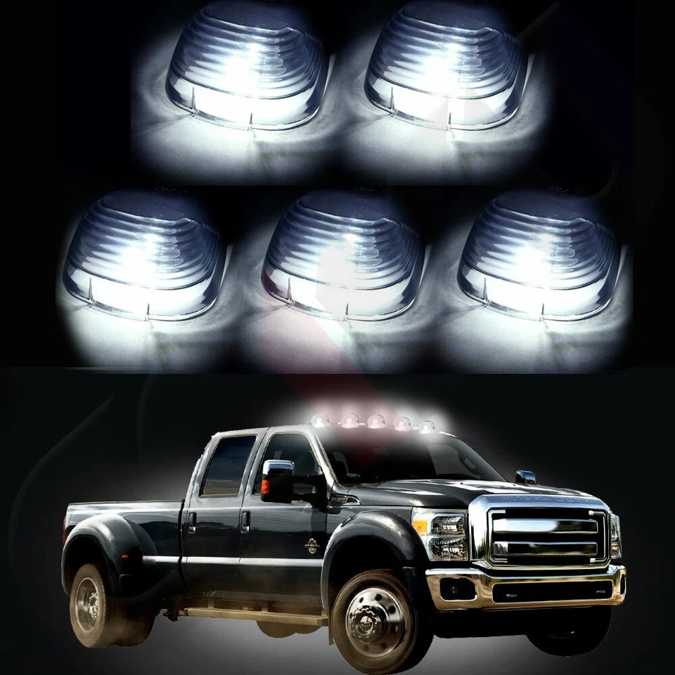 For Ford F250 F350 Super Duty Smoked Cab Roof Running Marker Lights Covers Lens Foto 1 de 4