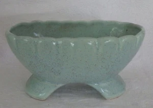 Tazón de maceta vintage verde agua 7" de largo - Imagen 1 de 3