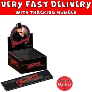 Smoking Deluxe King Size Slim Rolling Papers Full Box 50 Packs x 33 Sheets - Picture 1 of 3
