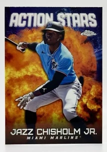 Actualización cromada Topps 2023 estrellas de acción Jazz Chisholm Miami Marlins - Imagen 1 de 2