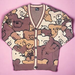 STEADY HANDS Bear With Me Cardigan Graphic Knit Sweater Cute Size 2XL