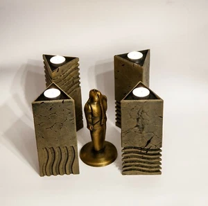 Fifth Element Elemental Stones for tealight candles with 5th Element statue - Afbeelding 1 van 11