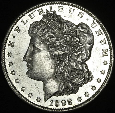 1892 CC Semi-PL Proof-Like Carson City Morgan Silver Dollar Cover