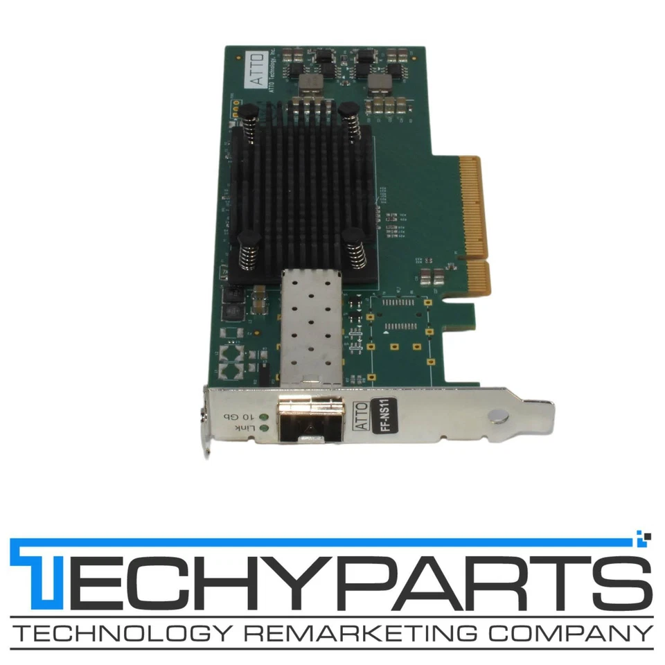 ATTO FF-NS11 FastFrame NS11 1-Port 10GbE SFP+ PCIe 2.0 NIC FFRM-NS11-000 SFF - Image 1 of 4
