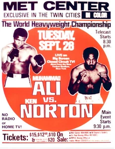 MUHAMMAD ALI KEN NORTON HEAVYWEIGHT CHAMPIONSHIP POSTER GLOSSY MINNEAPOLIS - Picture 1 of 1
