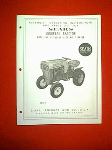 SEARS SUBURBAN 12 HP TRACTOR MODEL # 917.99420 OWNER / PARTS MANUAL - Imagen 1 de 1