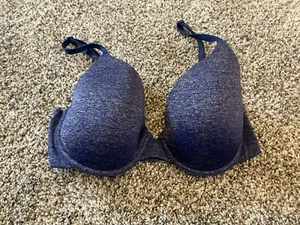 Victoria's Secret Azul Uplift Semi Demi Camiseta Sujetador con Aros Talla 32D - 006 - Imagen 1 de 6