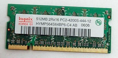 HYNIX Laptop DDR2 PC4200 RAM 512MB Single Memory Stick V000061770 PC2-4200S-444 - Image 1 of 2