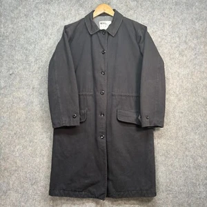 Abrigo Margaret Howell Mujer Talla UK S Negro 100% Algodón Trench Jacket Coche MHL - Imagen 1 de 15